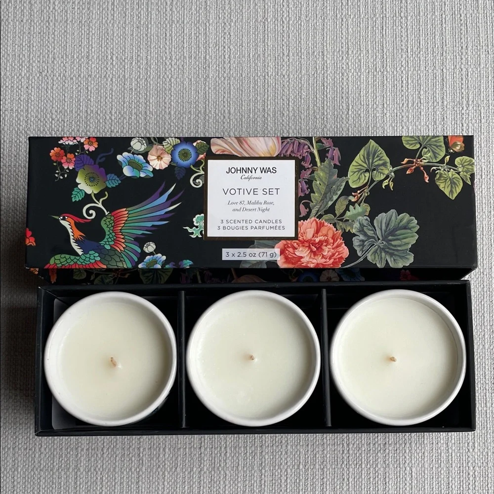Johnny Was Fine set of 3 Votive Candle